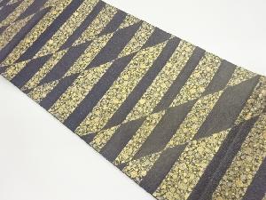 引箔斜め格子模様織出し袋帯